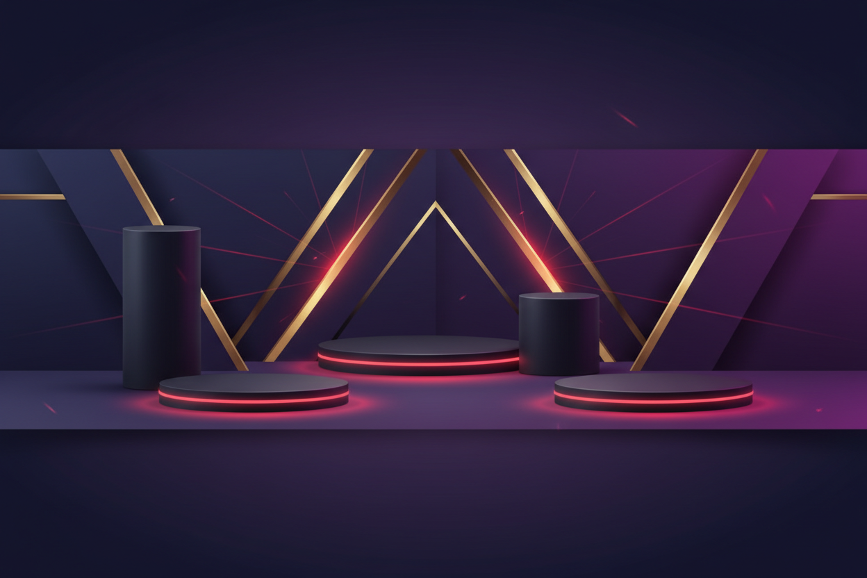 Luxury Background with 4 Product Pedestals